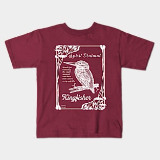 Spirit animal - kingfisher - white Kids T-Shirt